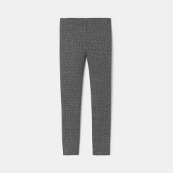 بنطال ليغينغ بمربعات صغيرة باللون الرمادي للفتيات